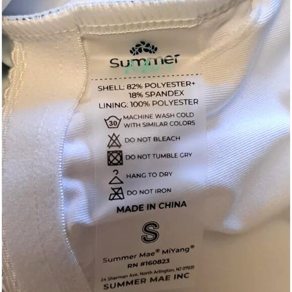 NWT Summer Mae's Maternity One Shoulder Flounce One Piece Bathing Suit Small - Picture 13 of 13